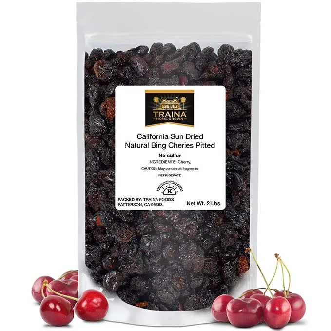 Natural California Sun Dried Cherries in 2lbs and 5 lbs sizes