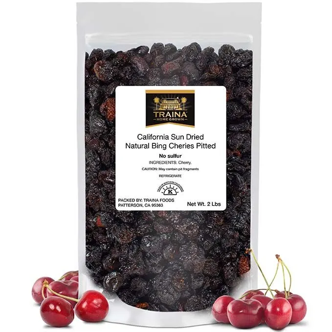 Natural California Sun Dried Cherries in 2lbs and 5 lbs sizes
