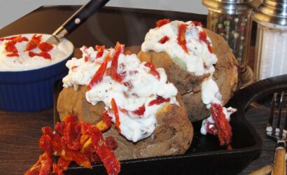 Sun Dried Tomato Stuffed Baked Potato