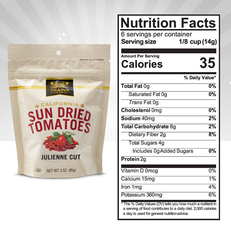 un Dried Tomatoes Julienne Cut nutritional facts