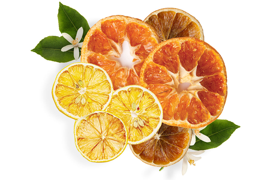 A variety of dried fruit